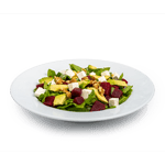 Rocca with avocado salad